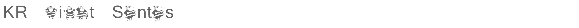 Sample characters KR Eight Santas Font